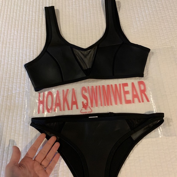 Hoaka Nior Black bathingsuit set Small - Picture 4 of 8
